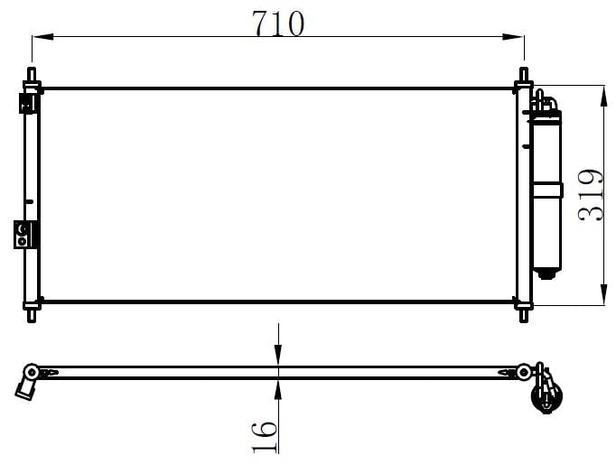 KLİMA KONDENSERİ NISSAN ALMERA-PRİMERA P12 1.5İ-1.8İ-2.0İ 16V 02 > OTO.-MEK.