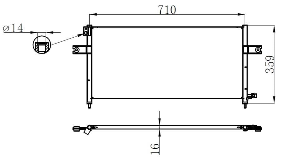 KLİMA KONDENSERİ NISSAN D22 98 > 733X330X16 OTO.-MEK.