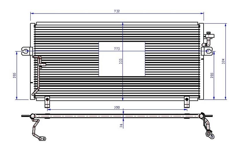 KLİMA KONDENSERİ NISSAN PRİMERA P11 96 > 735X331X16 OTO.-MEK.