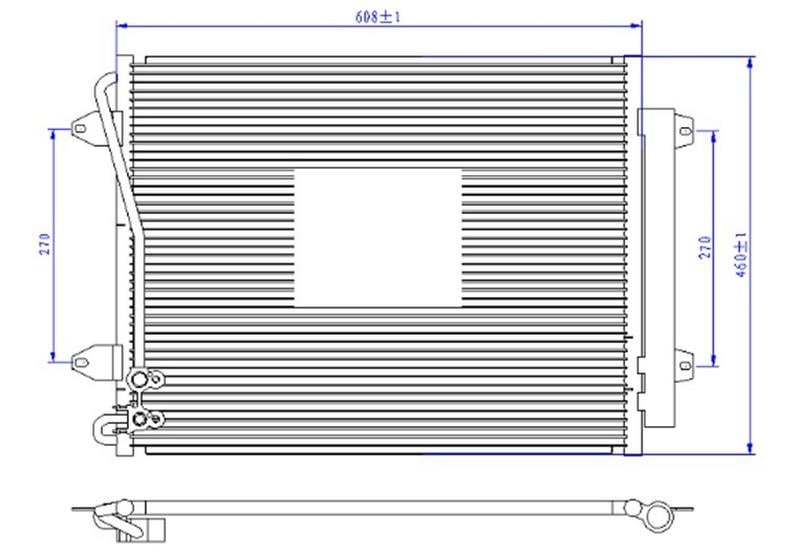 KLİMA KONDENSERİ PASSAT 05> 577x439x16