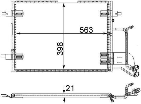 KLİMA KONDENSERİ PASSAT 96-00 A4 95-00 610x420x19