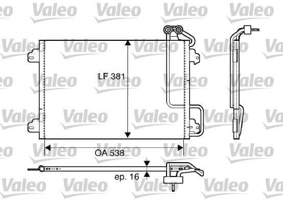 KLİMA KONDENSERİ SCENIC I 99-03 1.4 16V-2.0 16V-1.9DCI F9Q.7.34 538x381x16