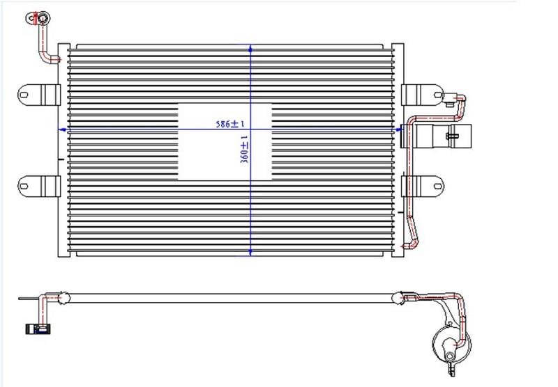 KLİMA KONDENSERİ SEAT CORDOBA-IBİZA 99 > 550X360X16 OTO.-MEK.