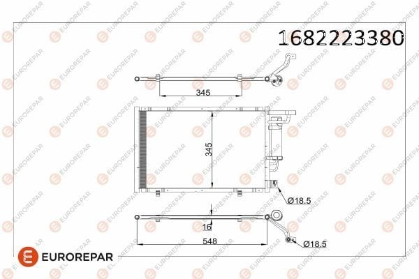KLIMA RADYATORU KOMPLE B-MAX 12>1.4-1.6 TI TOURNEO COURIER C4A 14> 1.5-1.6 TDCI FIESTA VI 08>14 1.25-1.4-1.6 TI