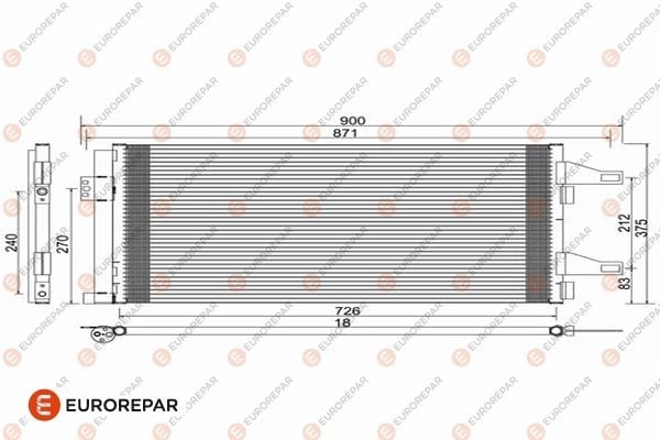 KLİMA RADYATÖRÜ KONDANSATÖR PEUGEOT BOXER 06> CITROEN JUMPER 06> FIAT DUCATO 06> 2.0-2.2 HDI