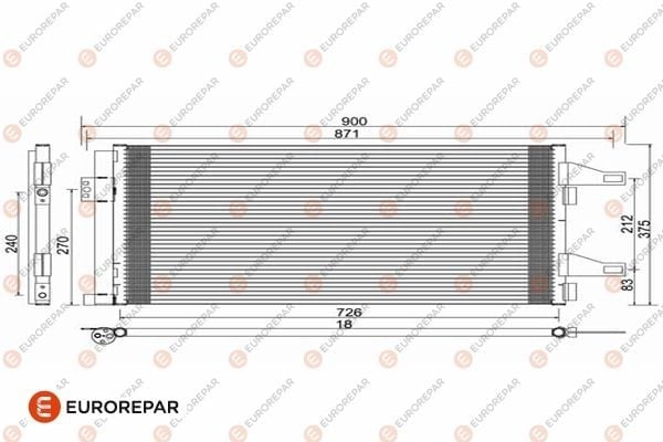 KLİMA RADYATÖRÜ KONDANSATÖR PEUGEOT BOXER 06> CITROEN JUMPER 06> FIAT DUCATO 06> 2.0-2.2 HDI