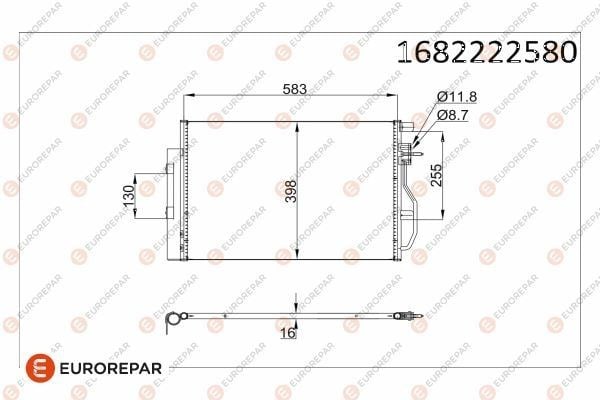 KLİMA RADYATÖRÜ KONDANSATÖRÜ OPEL MOKKA 12>19 CHEVROLET TRAX 12> 1.6-1.8 XER