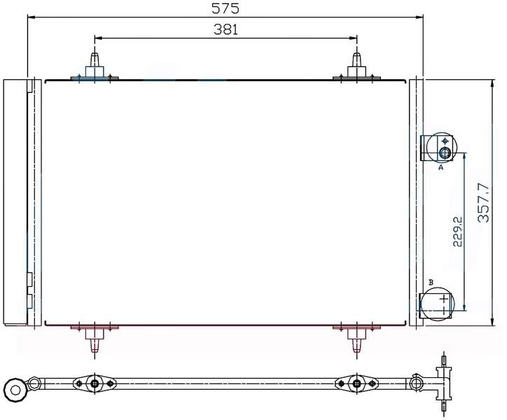KLİMA RADYATÖRÜ KONDANSÖR P407 04>11 P508 10>18 C5 04>17 1.6-1.8-2.0 VTI-HDI BRAZİNG