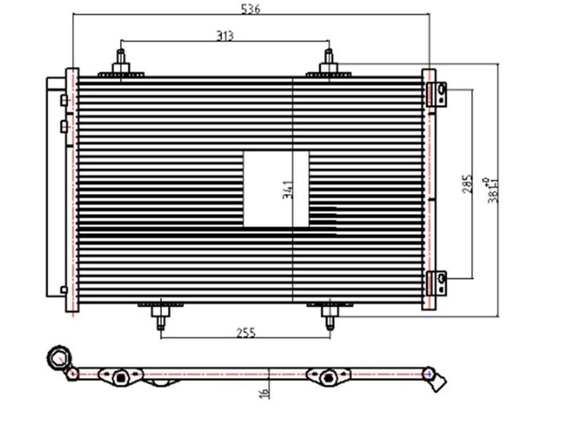KLİMA RADYATÖRÜ KONDENSER CROSSLAND 17> P207 06> P208 12>19 P2008 13> C3 09> AIRCROSS 17> C4 14> DS3 10> 1.2-1.4-1.6 VTI-HDI-THP-PureTECH