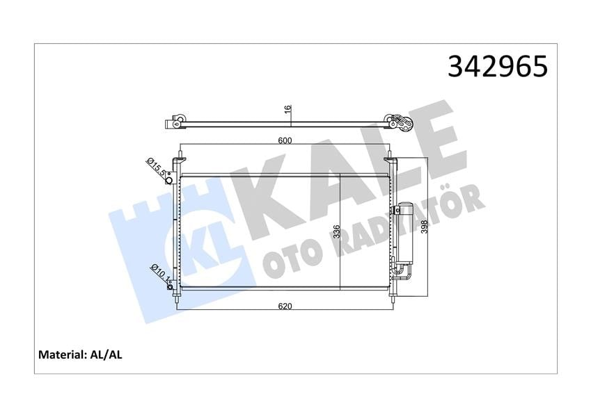 KLİMA RADYATÖRÜ KONDENSER HONDA CIVIC 1.8L R18A VTEC FK2 Hatchback 06-> 1.4L L13Z1 FK1 sport 09-> 2.0L TYPE-R K20Z4 FN2 07->