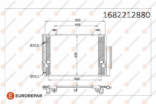 KLİMA RADYATÖRÜ KONDENSER TOYOTA HILUX VIGO 2.5L 2KDFTV KUN15 KUN25 KUN35 05-15 / 3.0L 1KD-FTV KUN 26 05-14