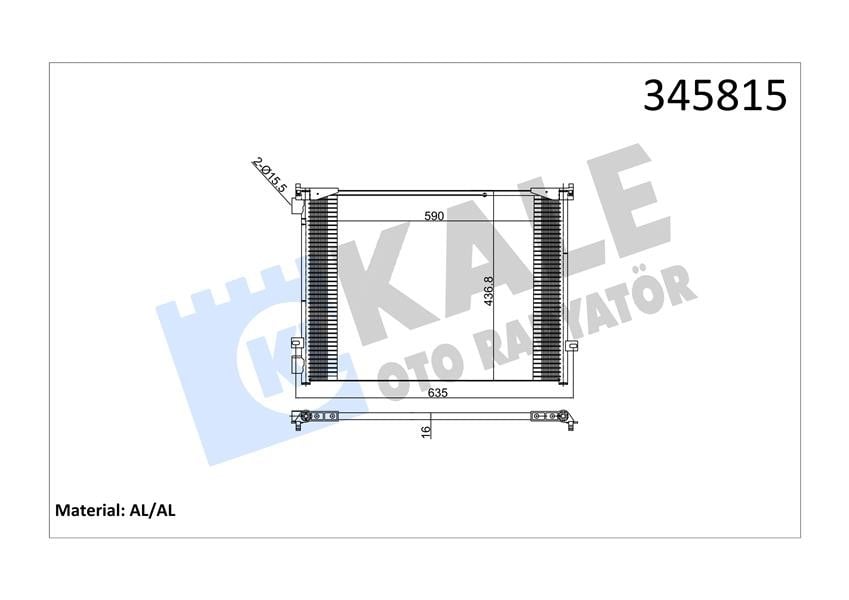 KLİMA RADYATÖRÜ KONDENSER TRAFIC II 01> OPEL VİVARO 1.9 DTİ 2.0 CDTİ