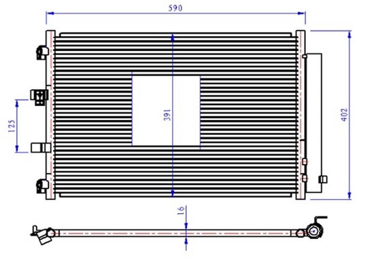 KLİMA RADYATORU KONDENSERİ TRANSİT CUSTOM V362 12> TRANSIT V363 14> 2.2 TDCİ 717x467 AL AL