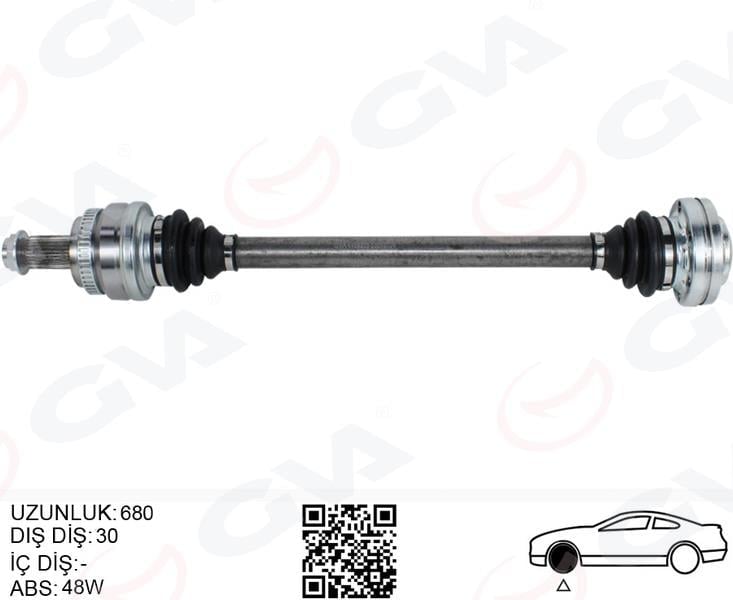 KOMPLE AKS ARKA SOL BMW X3 E83 04> 680MM