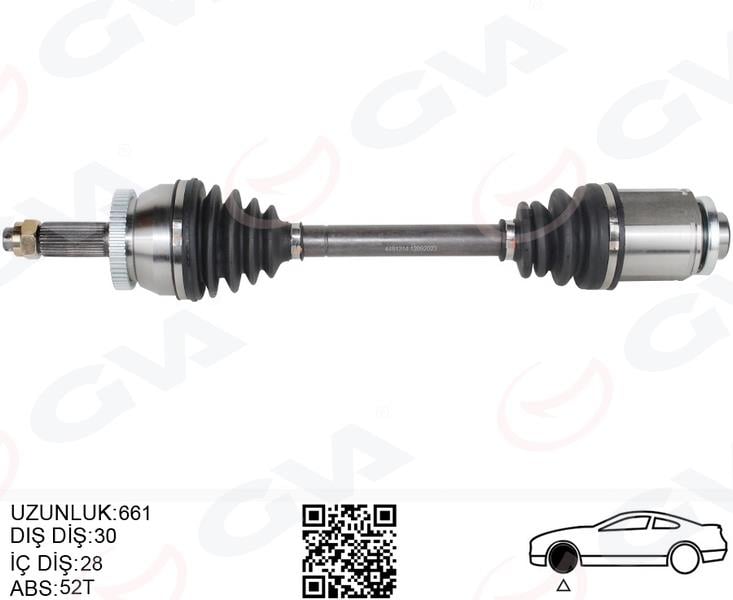 KOMPLE AKS ÖN SAG ABSLI HYUNDAI SANTA FE CM 2.2 CRDI A-T 06-12