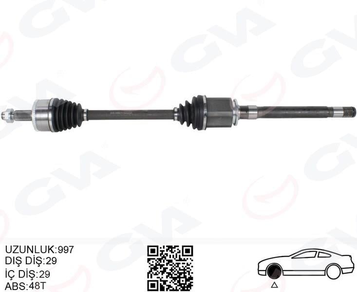 KOMPLE AKS ÖN SAĞ DISCOVERY 3 L319 DISCOVERY 4 L319 R.R SPORT I L320 997MM