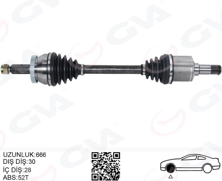 KOMPLE AKS ÖN SOL ABSLI HYUNDAI SANTA FE CM 2.2 CRDI A-T 06-12