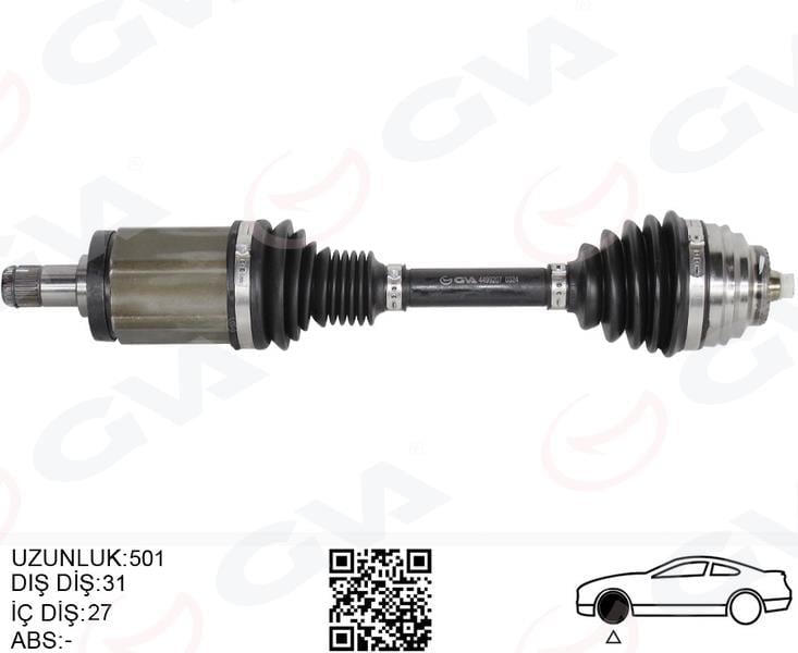KOMPLE AKS ÖN SOL BMW X1 E84 09>15 501MM