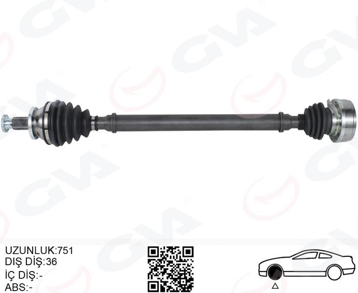 KOMPLE AKS SAĞ DÜZ VİTES BENZİNLİ POLO-CORDOBA-IBIZA-FABIA 01-10