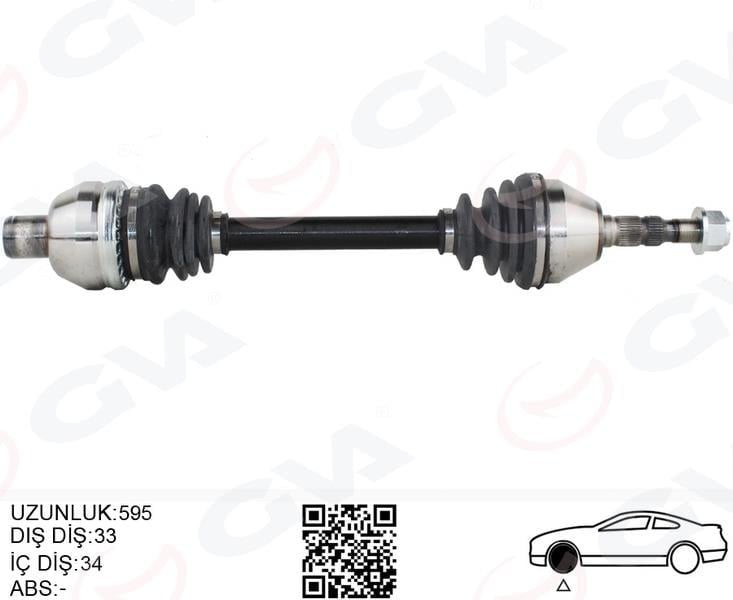 KOMPLE AKS SAĞ OPEL ASTRA H 1.9 DTL 04-14 -ZAFIRA B 05-15 595mm