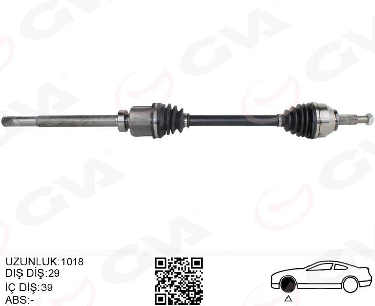 KOMPLE AKS SAĞ RENAULT TRAFİC III 1.6 DCİ 14- 1018mm