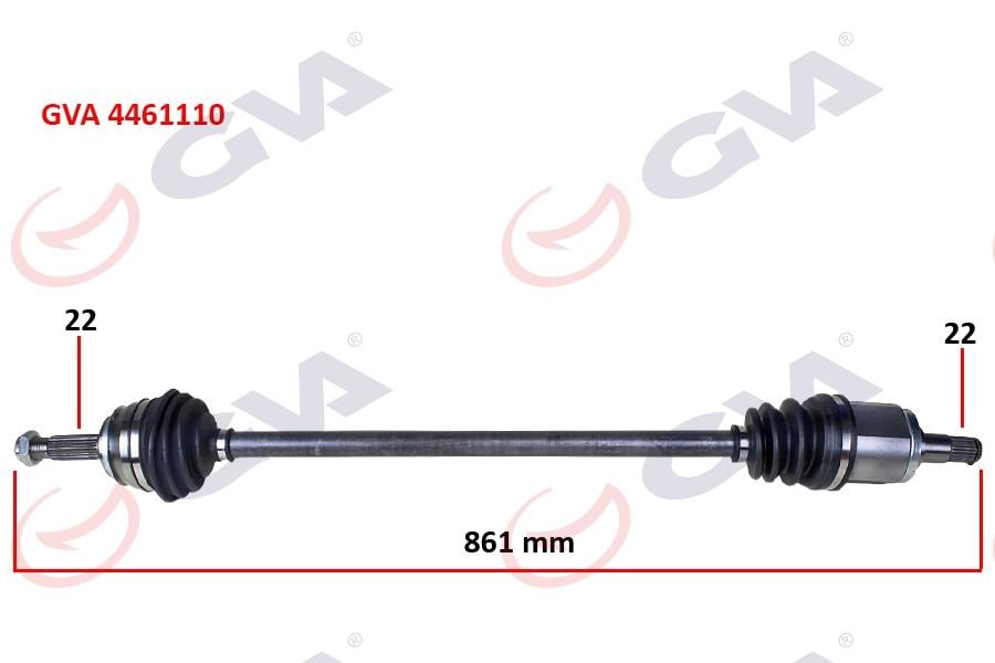 KOMPLE AKS SAĞ SKODA FAVORIT 1.3 89-94 865mm