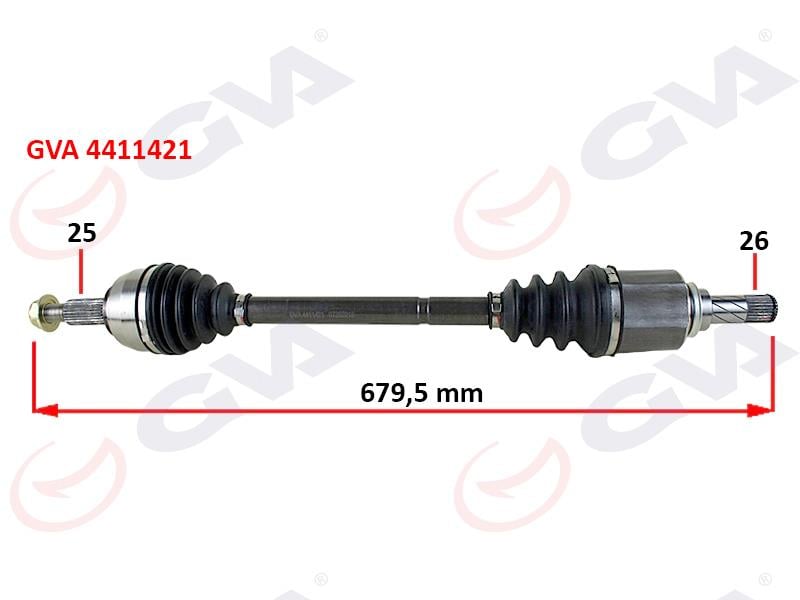 KOMPLE AKS SOL MEGANE 3-FLUENCE 1.5 DCİ 6 VİTES 09 > 680mm