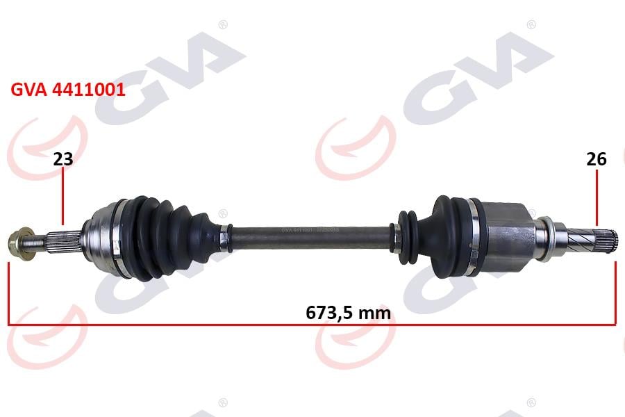 KOMPLE AKS SOL MEGANE II 1.4/1.6 16V-1.5 DCİ 02-08 673mm