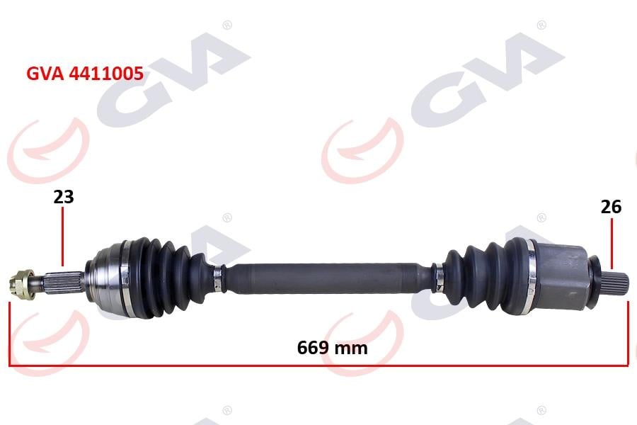 KOMPLE AKS SOL MEGANE II 1.6 16V 03-08 669mm AUTO.