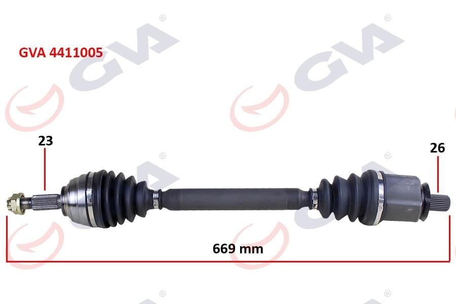 KOMPLE AKS SOL MEGANE II 1.6 16V 03-08 669mm AUTO.