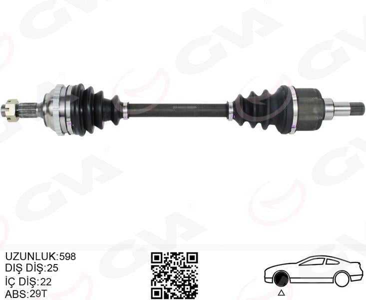 KOMPLE AKS SOL ON PEUGEOT 306 7B.N3.N5 1.6i M-T ABSLI 29 DIS 93-02