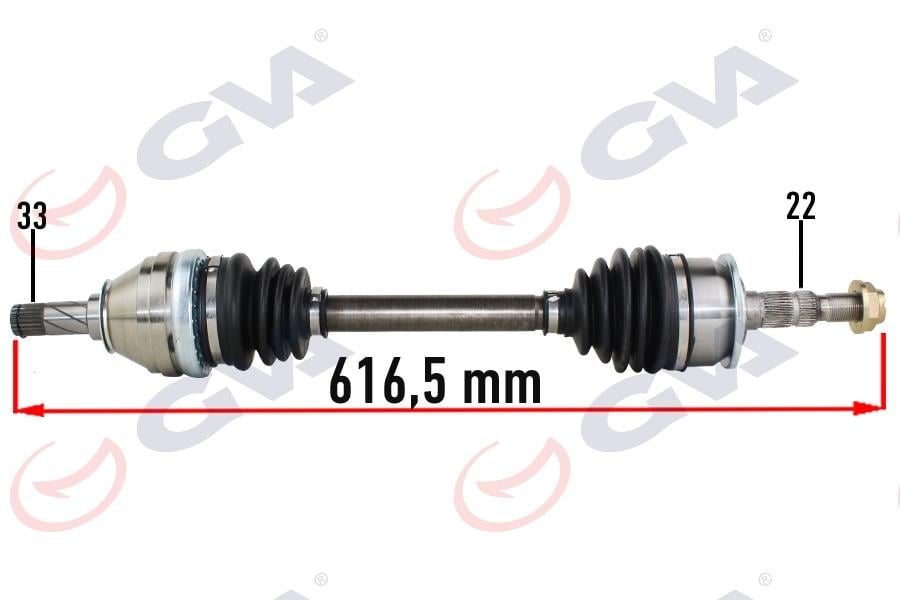 KOMPLE AKS SOL OPEL ASTRA J 1-4-1.6 10-15 616.5mm