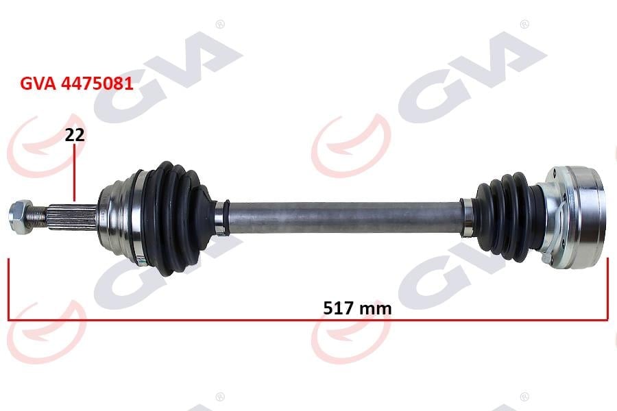 KOMPLE AKS SOL POLO 1.6 94-99 517mm