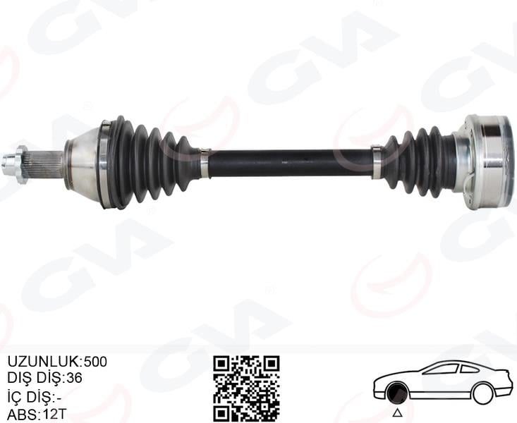 KOMPLE AKS SOL POLO-IBIZA-FABIA 1.4 16V 01-12 500mm