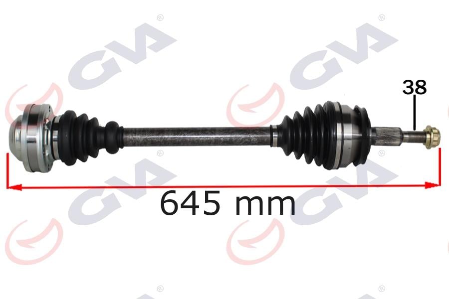 KOMPLE AKS SOL TRANSPORTER T6 2.0 TDI 645mm CAAA-CAAB-CAAC