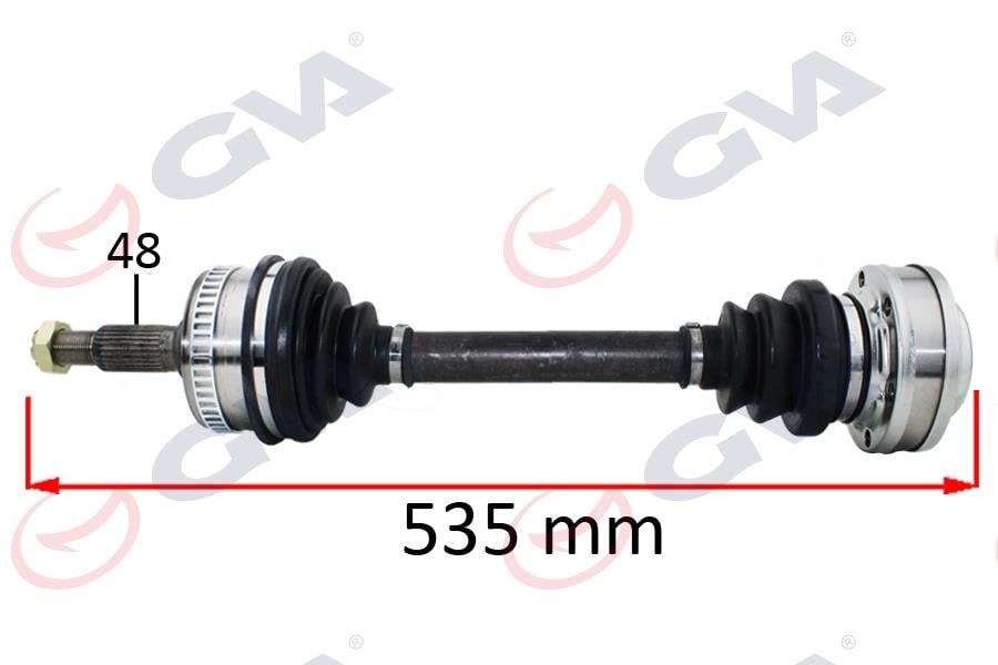 KOMPLE AKS SOL/SAĞ MERCEDES VITO 108 D 97-03 ABS Lİ 48DİŞ 535mm