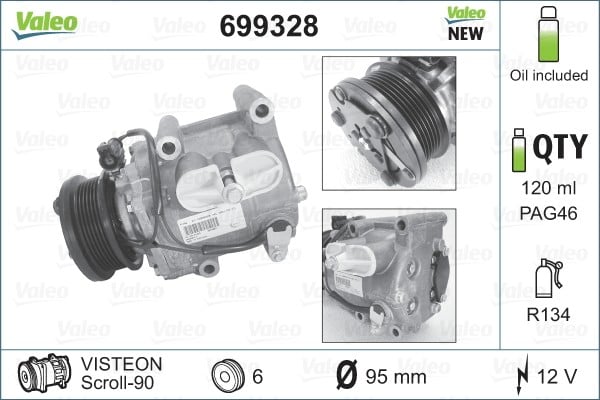 KOMPRESÖR KLİMA MONDEO 01> KASNAK: 95MM