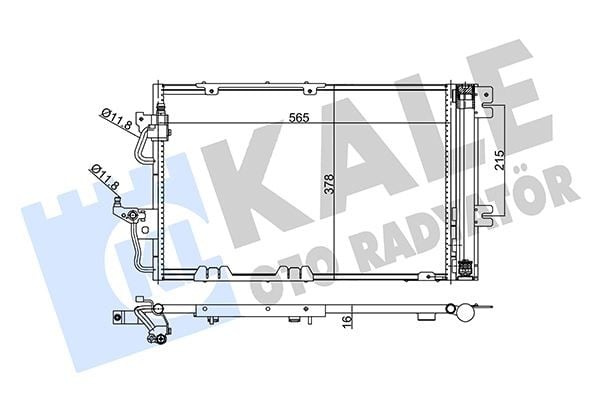 KONDENSER AL/PL/BRZ ASTRA H-ZAFIRA B-VAUXHALL ASTRA Mk V-ZAFIRA Mk II