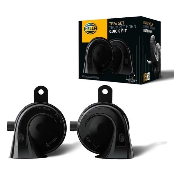 KORNA.12V.SİYAH.ELEKTRİKLİ.400HZ.500HZ.110DB.YÜKSEK SES.DÜŞÜK SES.BMW/MİNİ