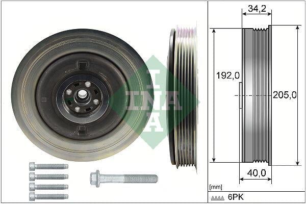KRANK KASNAGI VOLVO S60 II 2.0 D2 15>18 S80 II D4 13>16 S90 II D3 16>18 V40 V70 III D2 13>16 XC40 2.0 D3 18>21 T4 AWD 14>