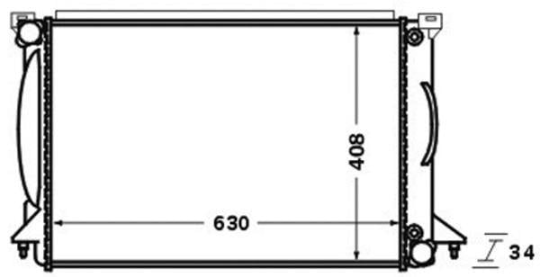 Kühlmittelkühler AUDI A4 II 00-