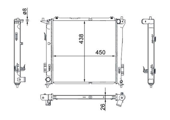 Kühlmittelkühler KIA CEED 1.6D