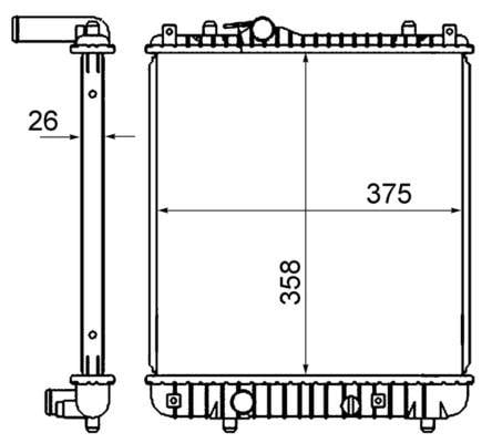 Kühlmittelkühler OPEL AGILA