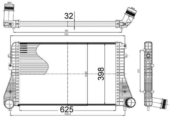 Ladeluftkühler VAG PASSAT CC 2.0