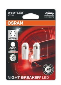 LED AMPUL NİGHT BREAKER 1W 12V W2.1X9.5D BLI2