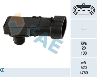 MAP SENSÖRÜ BASINÇ RENAULT CLIO II-III MEGANE I-II-III FLUENCE 09> SYMBOL II 08> TRAFIC II 06> DACIA DUSTER 10> DOKKER 12> 1.2 D4F 1.4 K4J 1.6 K4M 1.8 F4P 2.0 F4R