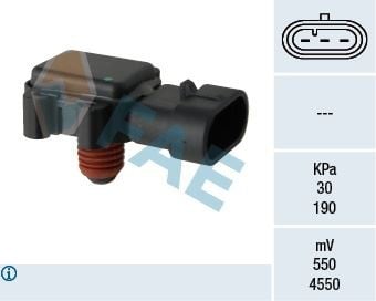 MAP SENSÖRÜ BASINÇ SENSÖRÜ ASTRA G-COMBO C-CORSA C 1.7 DTI 16V 00> Y17DT-DTL DİZEL