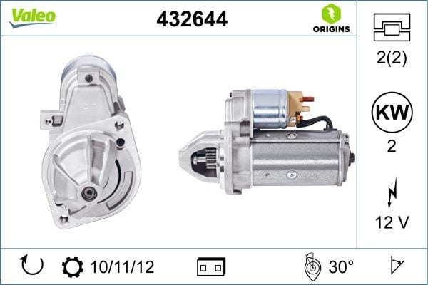 MARS MOTORU 12V 2.0kW 11 DIS MERCEDES W124 W202 W203 W210 W211 W638 W639 B901>B904