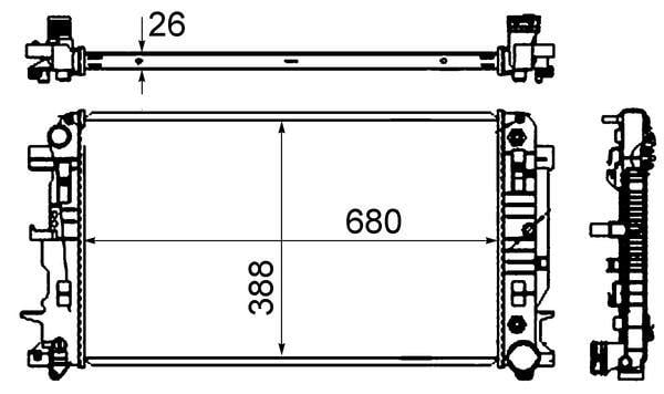 MOTOR SU RADYATORU MERCEDES SPRINTER B906 06>
