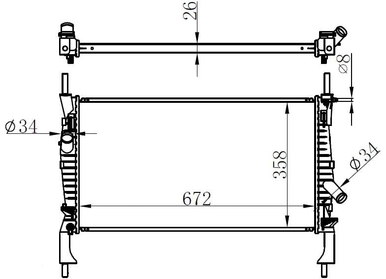 MOTOR SU RADYATORU TRANSIT 2.2TDCI 2.4TDCI 06>09 KLIMASIZ MANUEL 1 SIRA ALB